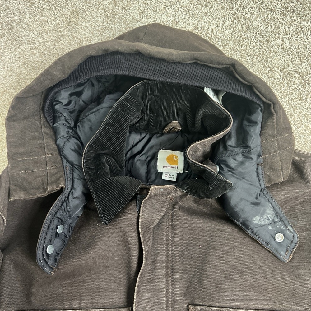 Carhartt C26 DKB Jacket Mens XL Brown Duck Canvas Arctic Quilt Lined Jacket - Picture 3 of 15